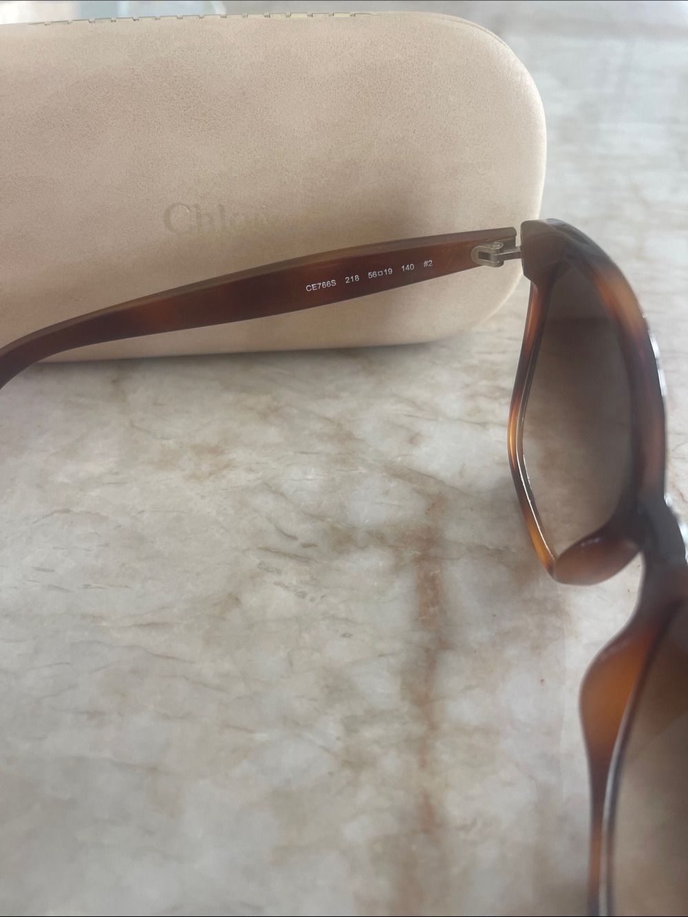 Chloe Tortoiseshell Brown Gradient Cat-Eye Sunglasses - Picture 3 of 3